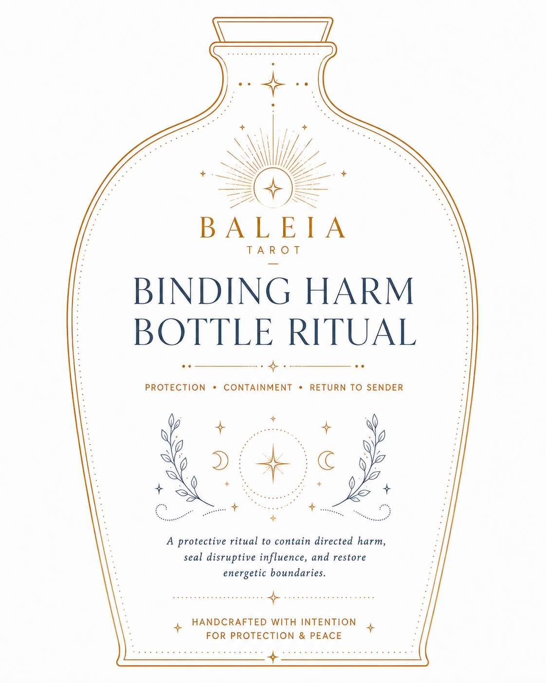 Baleia Tarot Binding Harm Bottle Ritual 封縛傷害瓶產品設計