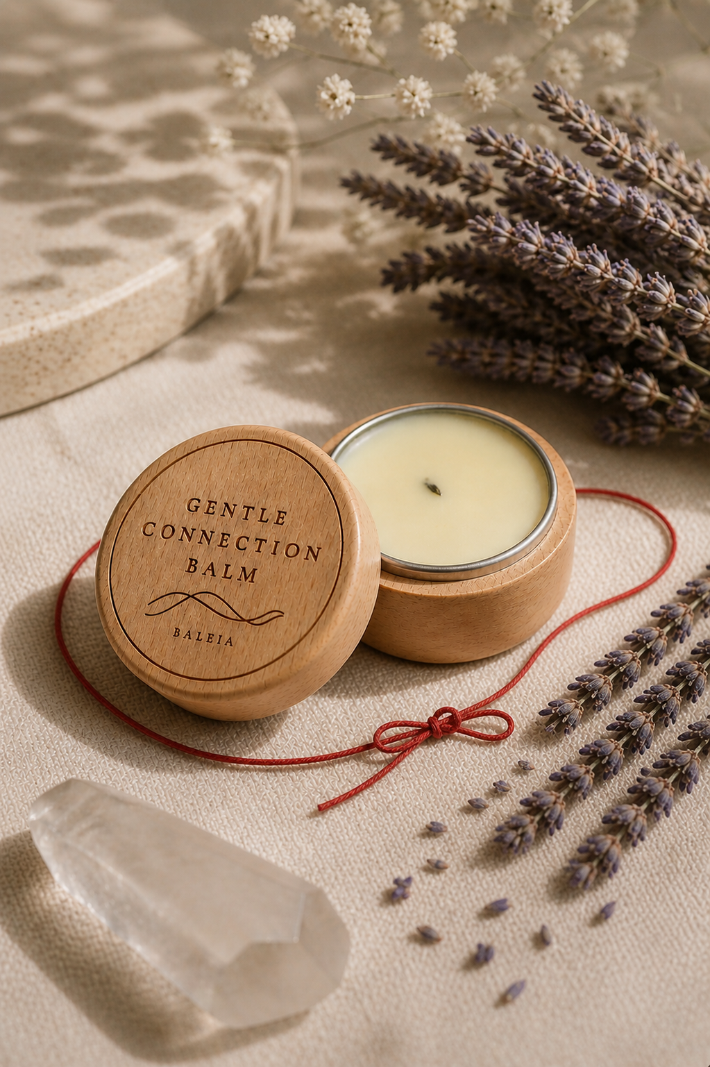 Baleia Gentle Connection Balm 溫柔連結香膏,竹木圓盒香膏