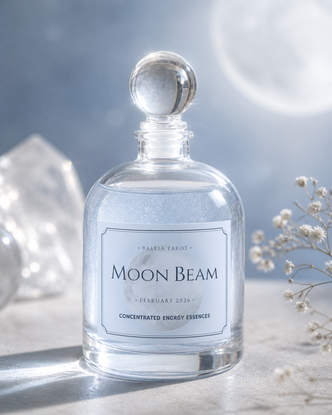 Baleia Moon Beam 月之對頻能量靈液,月光藍色玻璃瓶產品照片