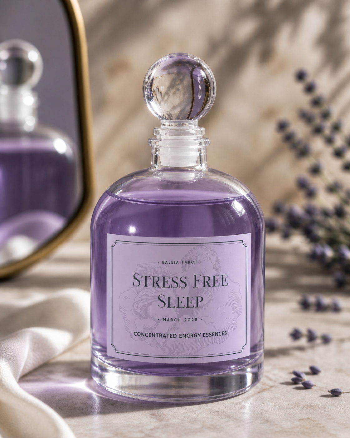 Baleia Stress Free Sleep 靜夜安眠能量靈液,薰衣草紫色滴露玻璃瓶產品照片